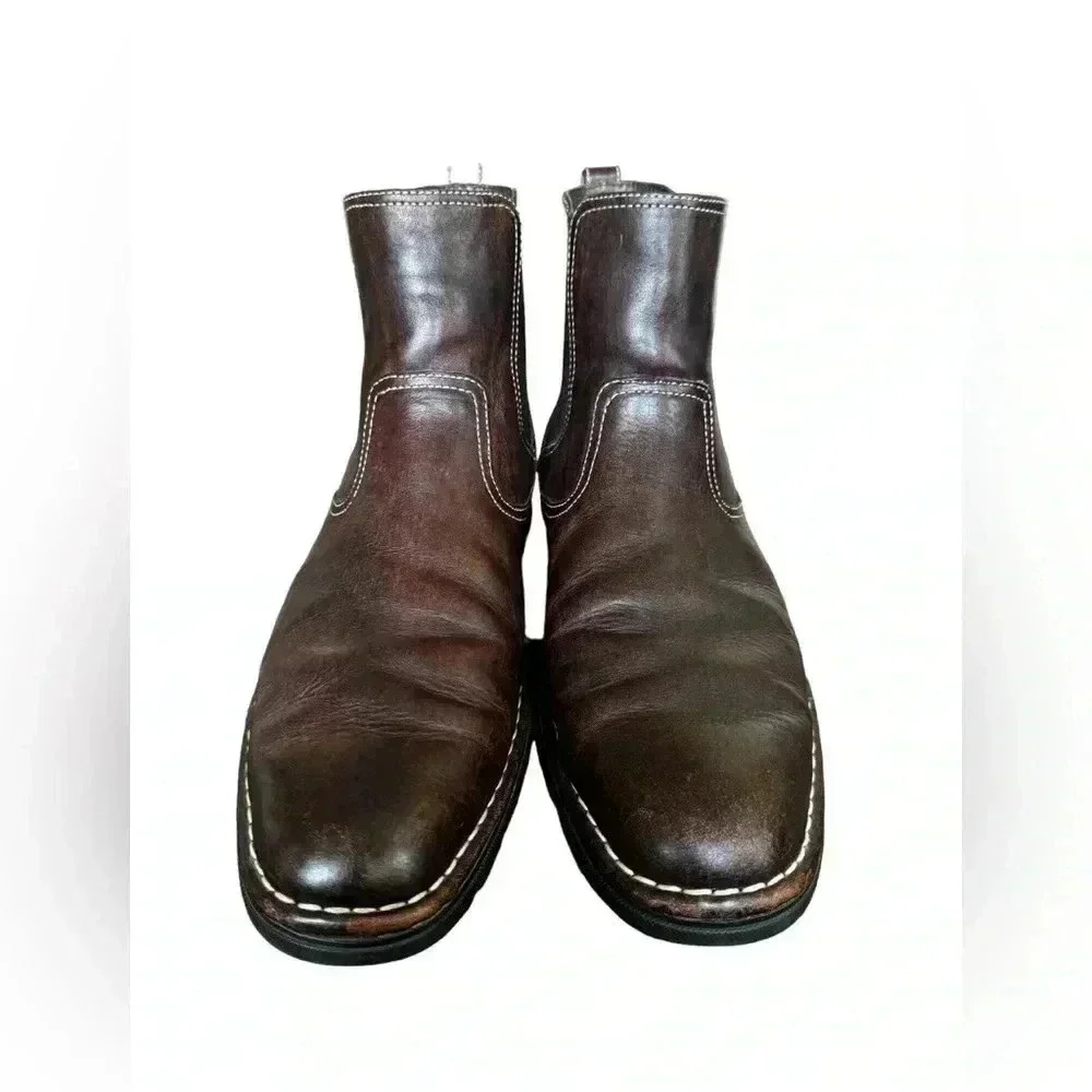 Cole Haan Brown Leather Chelsea Ankle Boot Mens Size 10M Pull On Casual Nikeair